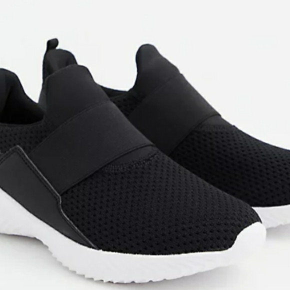 torrid Shoes - Torrid Black Knit and Elastic Band No Lace Slip-on Sneaker (WW)